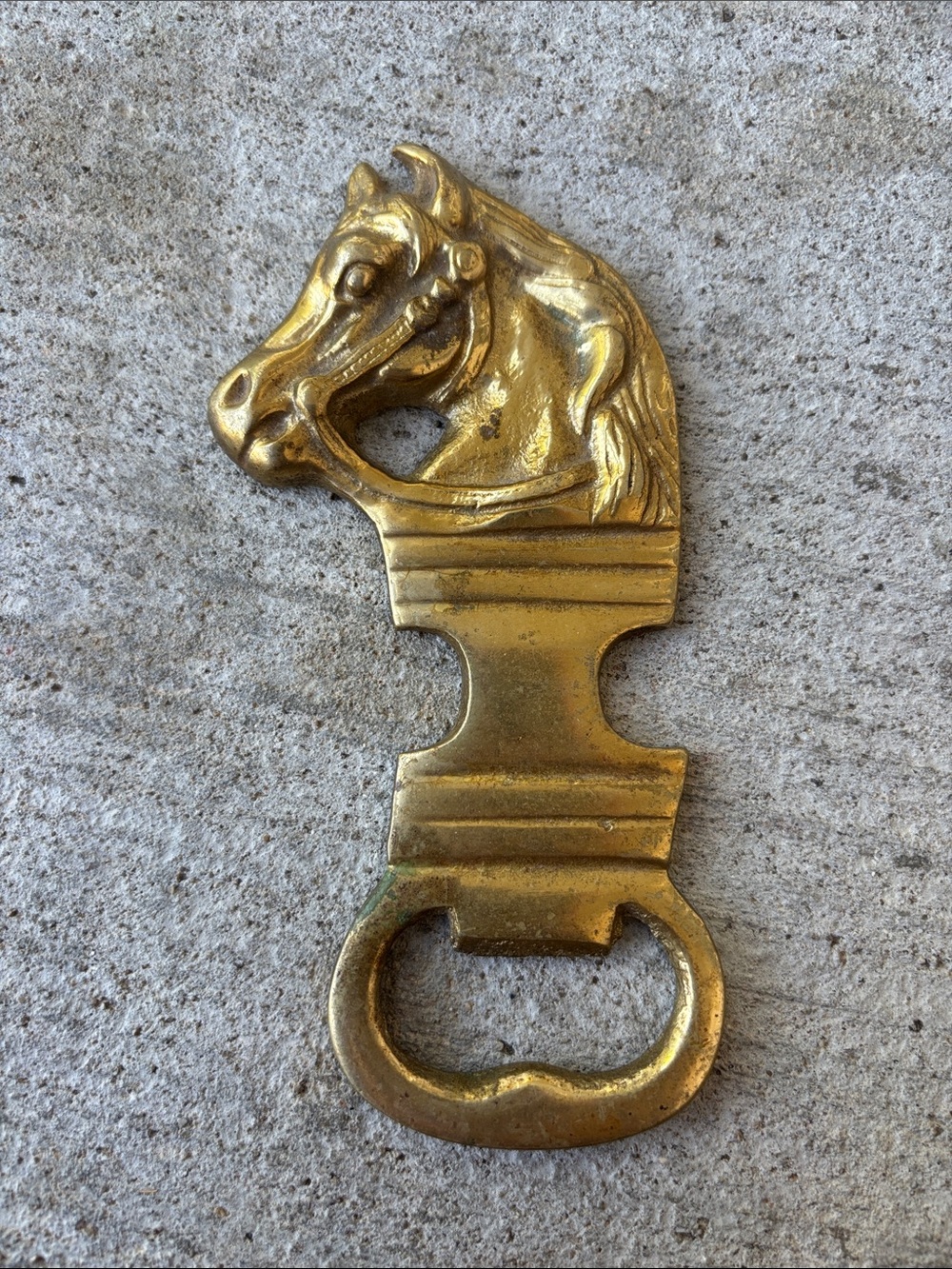 Horse Head Bottle Opener in Gold Finish